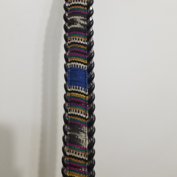 Gorgeous VGUC steel lace belt w patterned fabric - Picture 4 of 15